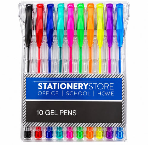 10 Colour Gel Pens Set – Office, School & Home