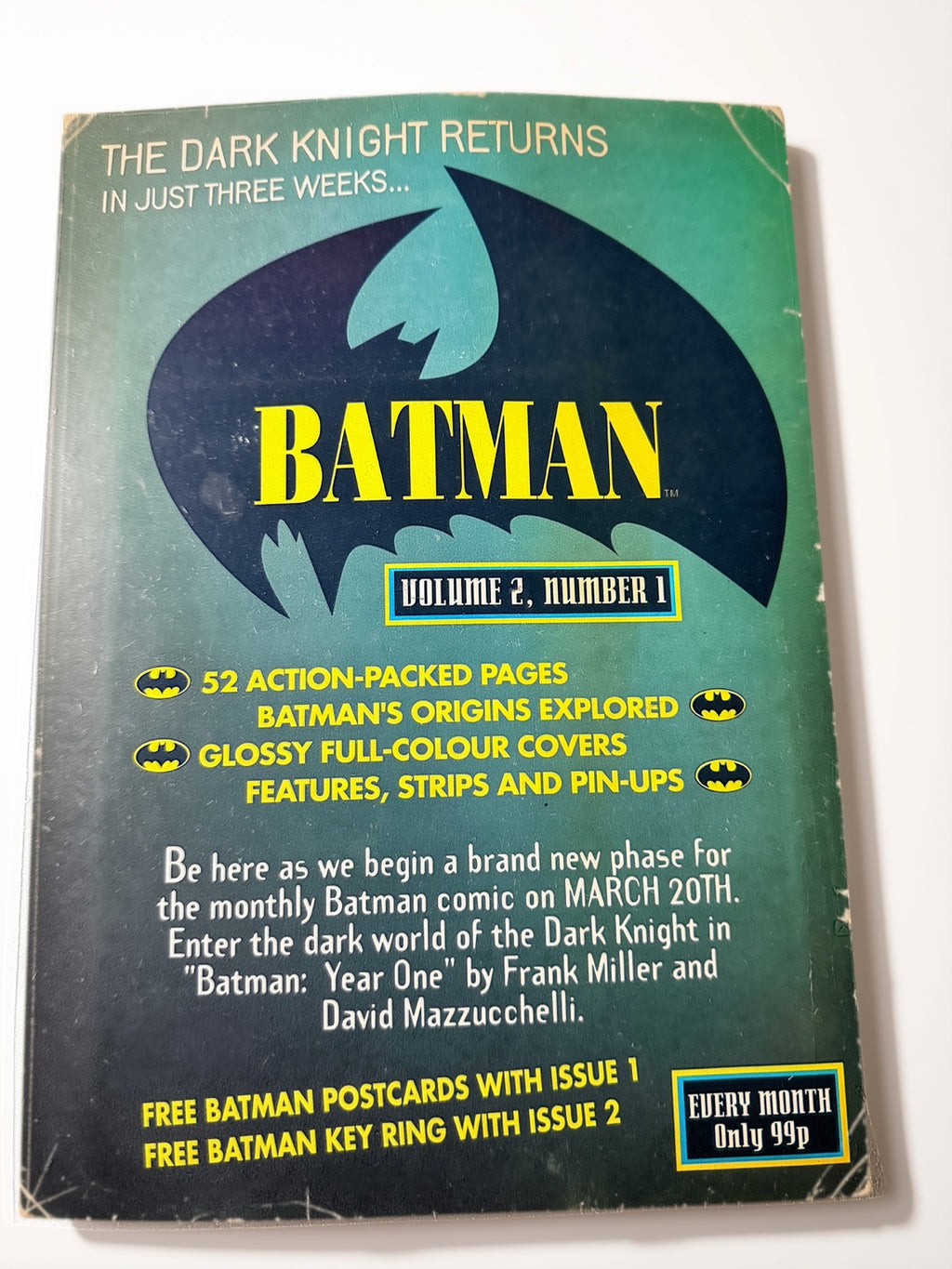 Batman No. 56 – UK DC Comics – 1993 back cover