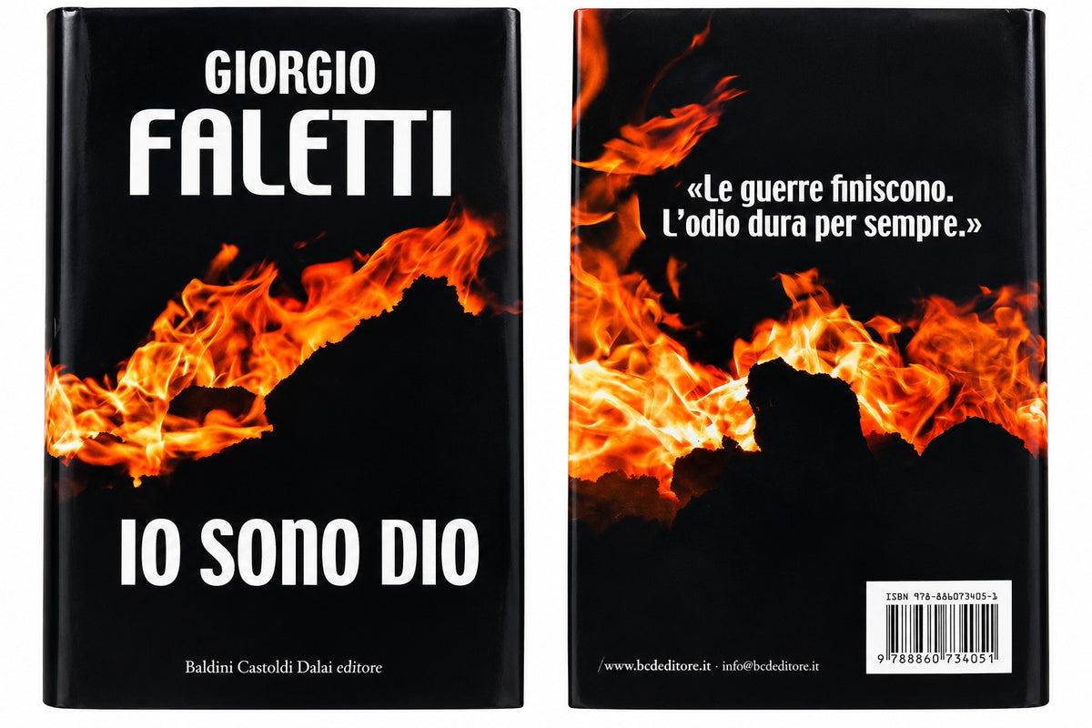 Io sono Dio di Giorgio Faletti, copertina fronte e retro