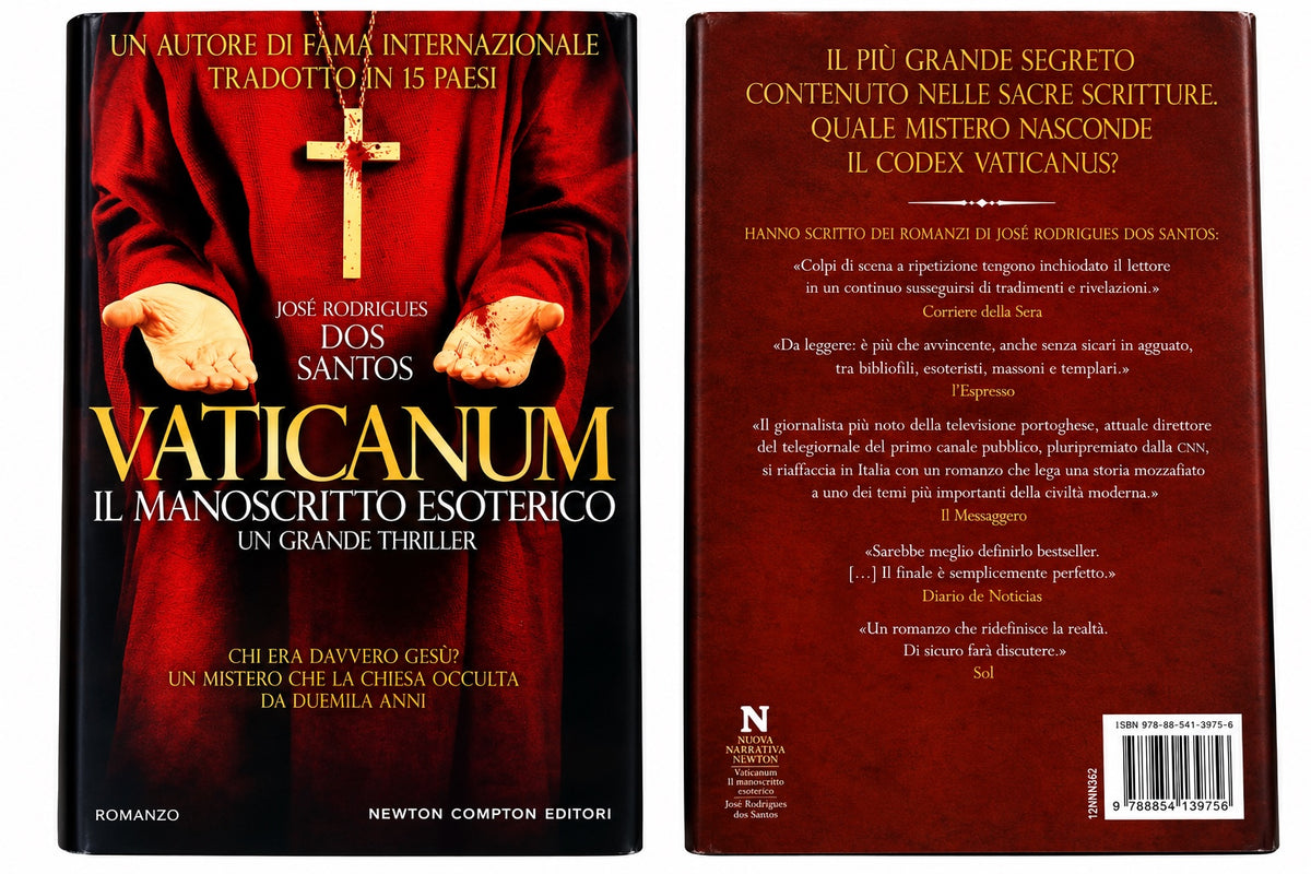 Vaticanum Il manoscritto esoterico di José Rodrigues Dos Santos, copertina fronte e retro